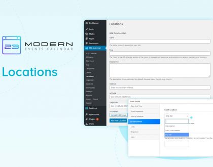 Location in WordPress modern Event Calendar