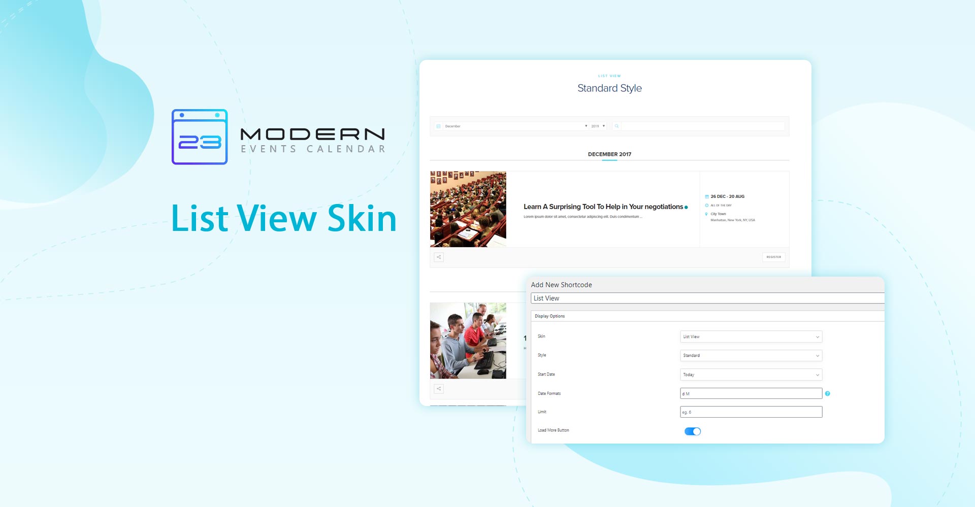 List View Skin in MEC plugin