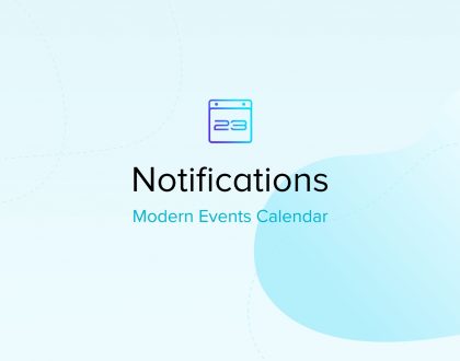 Notifications in WordPress modern Event Calendar