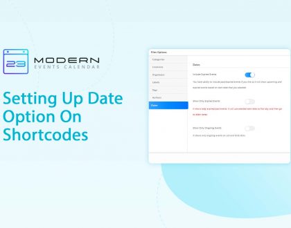 Setup Date Option On Shortcodes in MEC plugin