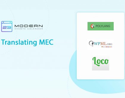 Translate MEC plugin WordPress