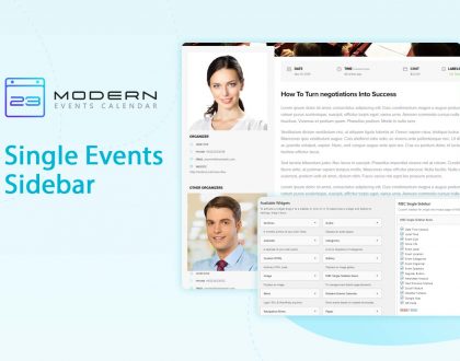 Single Events Sidebar In Modern Event Calendar