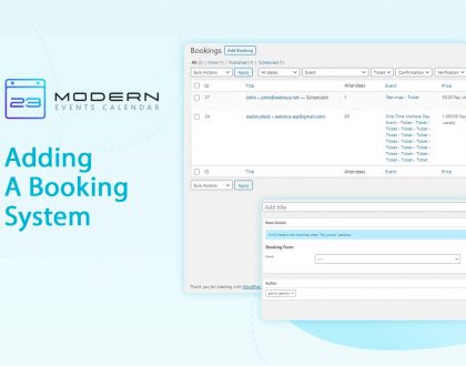 Add A Booking System in WordPress modern Event Calendar