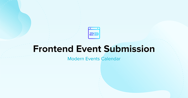 Modern Events Calendar Frontend Event Submission