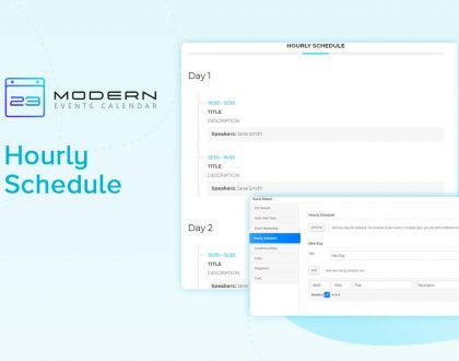 Hourly Schedule in WordPress modern Event Calendar