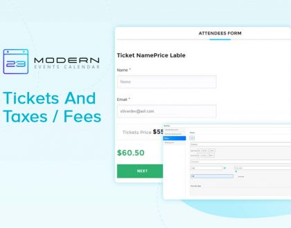 Tickets and Taxes / Fees in WordPress Event Calendar