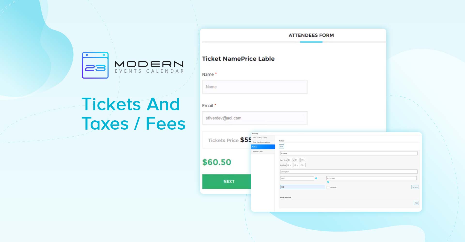 Tickets and Taxes / Fees in WordPress Event Calendar