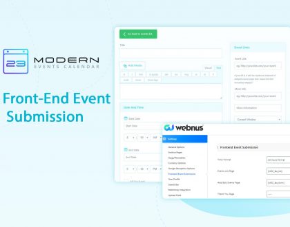 Frontend Event Submission Sections in MEC plugin