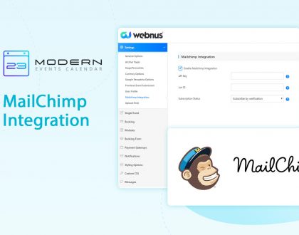 Mailchimp Integration With Modern Event Calendar