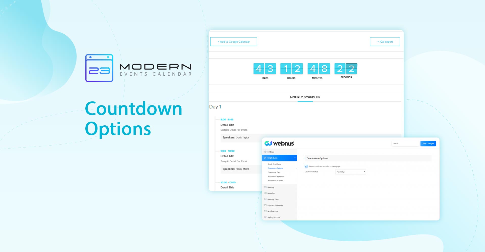 Countdown Options in MEC plugin