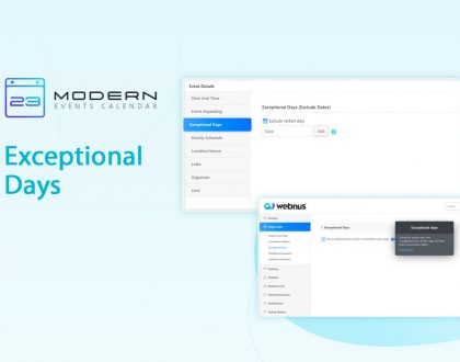setting Exceptional Days in MEC plugin