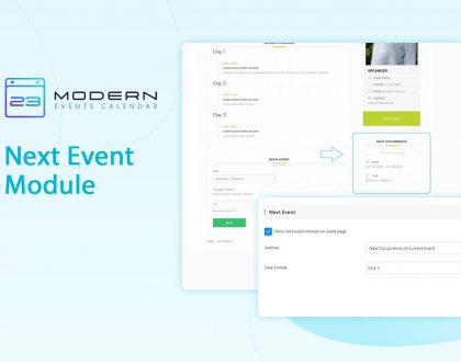 Next Event Module in Modern event calendar