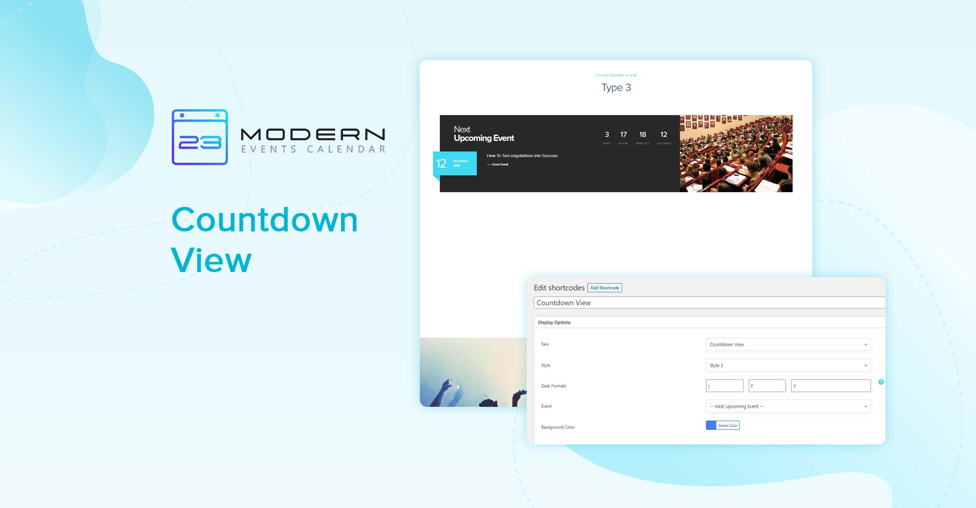 Countdown View Skin In Modern Event Calendar