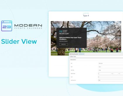 Slider View Skin In Modern Event Calendar