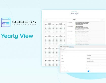 Yearly View Skin In Modern Event Calendar