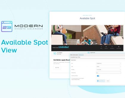 Available Spots View Skin In Modern Event Calendar