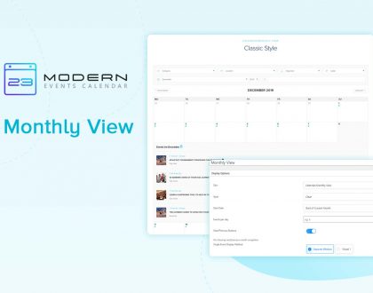 Monthly View Skin In Modern Event Calendar