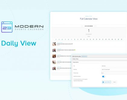 Daily View Skin In Modern Event Calendar