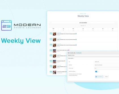 Weekly View Skin In Modern Event Calendar