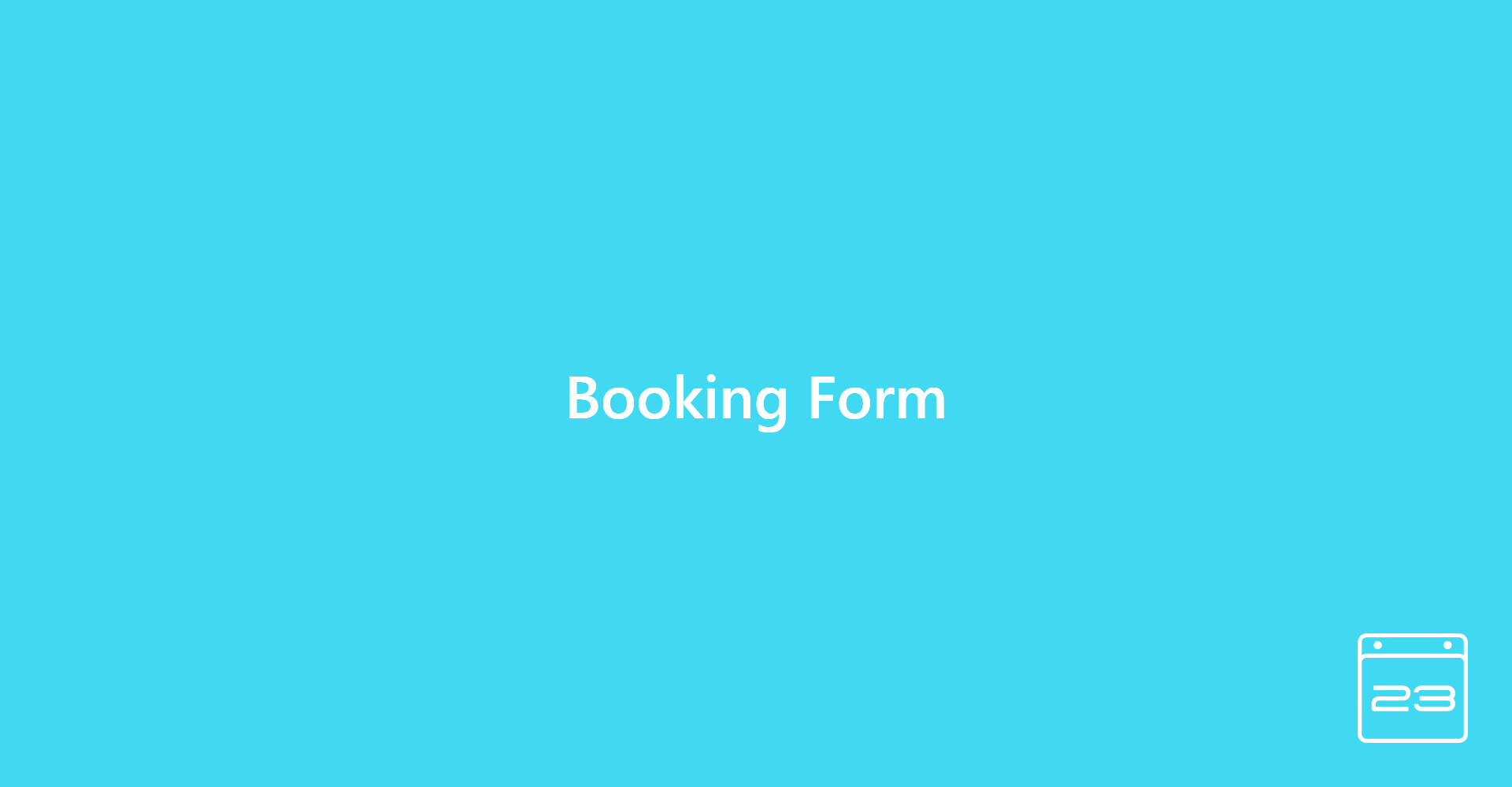 Booking Form - WordPress Event Calendar