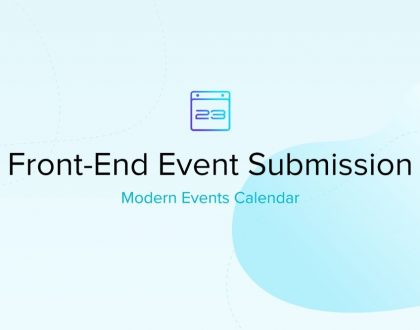 Front-end event submission - WordPress Event Calendar