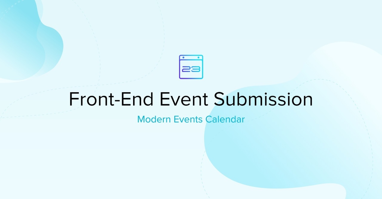 Front-end event submission - WordPress Event Calendar