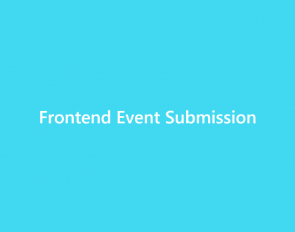 Front-end event sebmission - WordPress Event Calendar