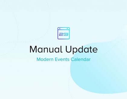 Manual Update In Modern Event Calendar