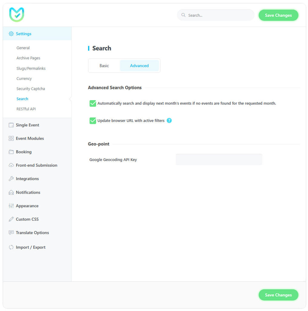 General Settings - MEC Knowledgebase