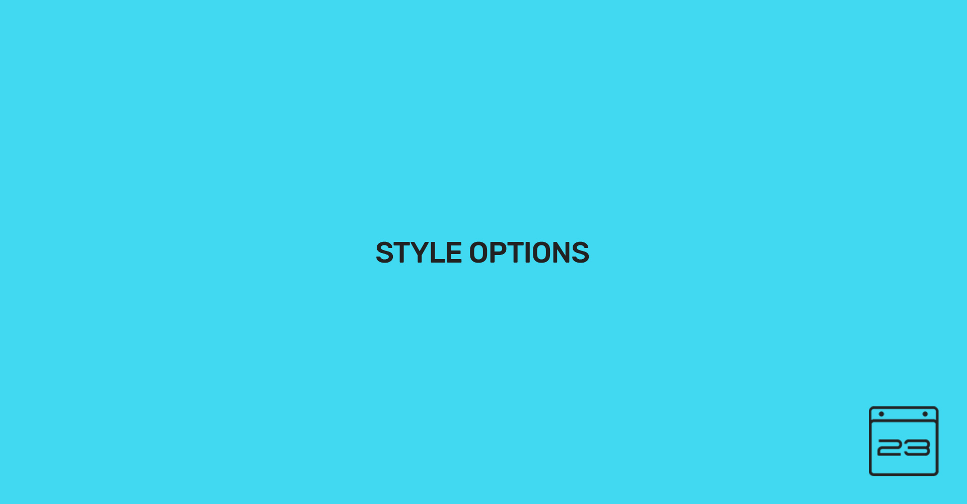 Styling Option - WordPress Event Calendar