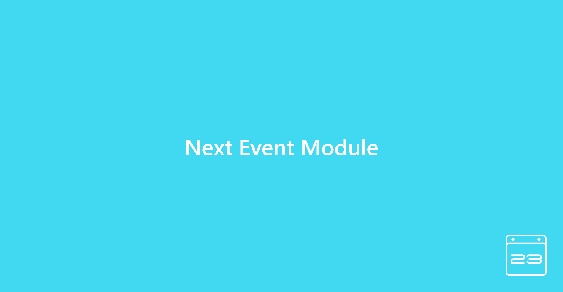 Next Event Module - WordPress Event Calendar