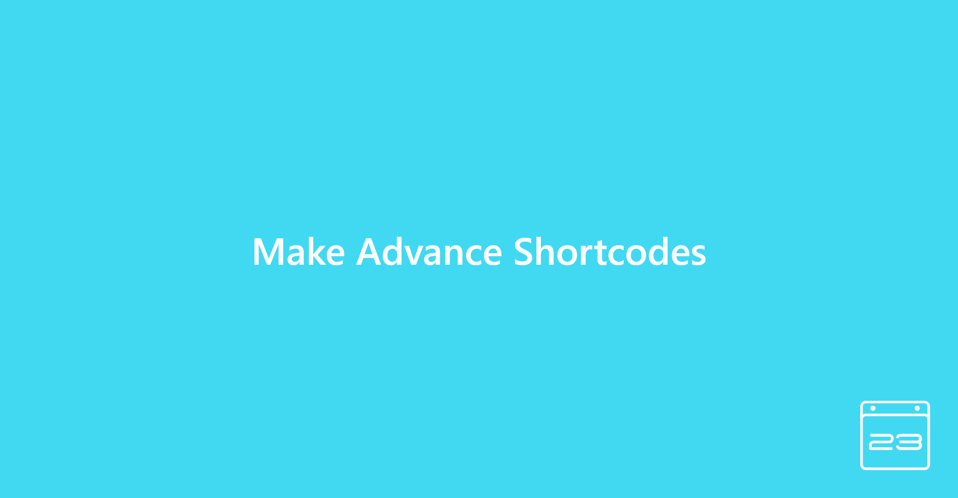 Advance Shortcode - WordPress Event Calendar