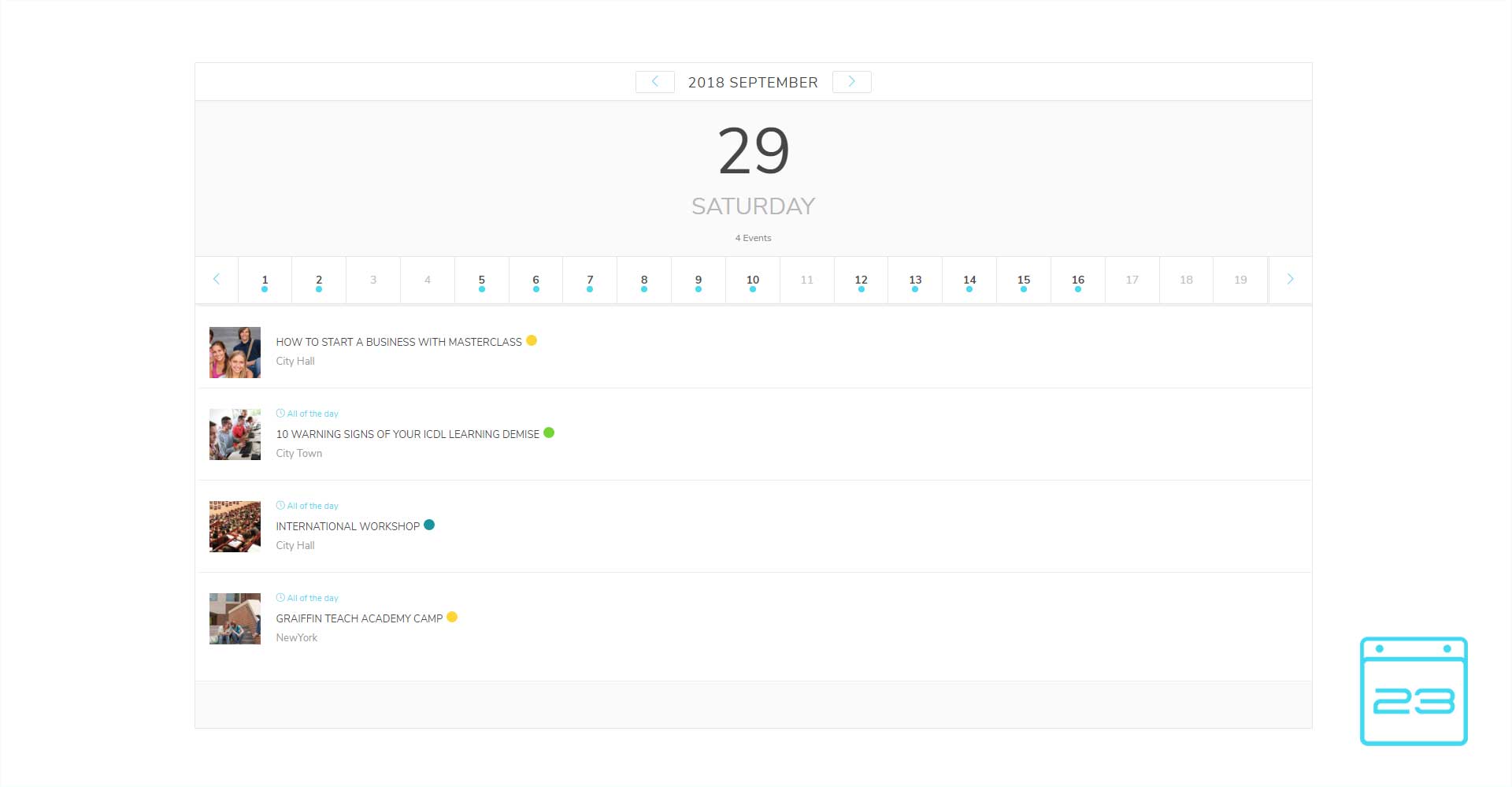 Events Calendar - WordPress Event Calendar