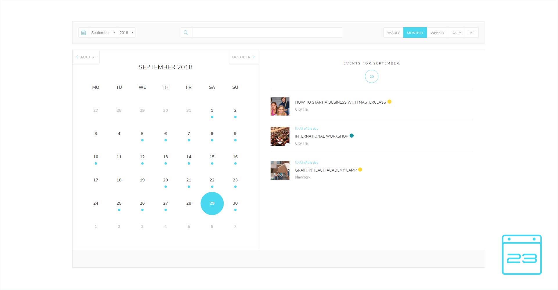Events Calendar - WordPress Event Calendar