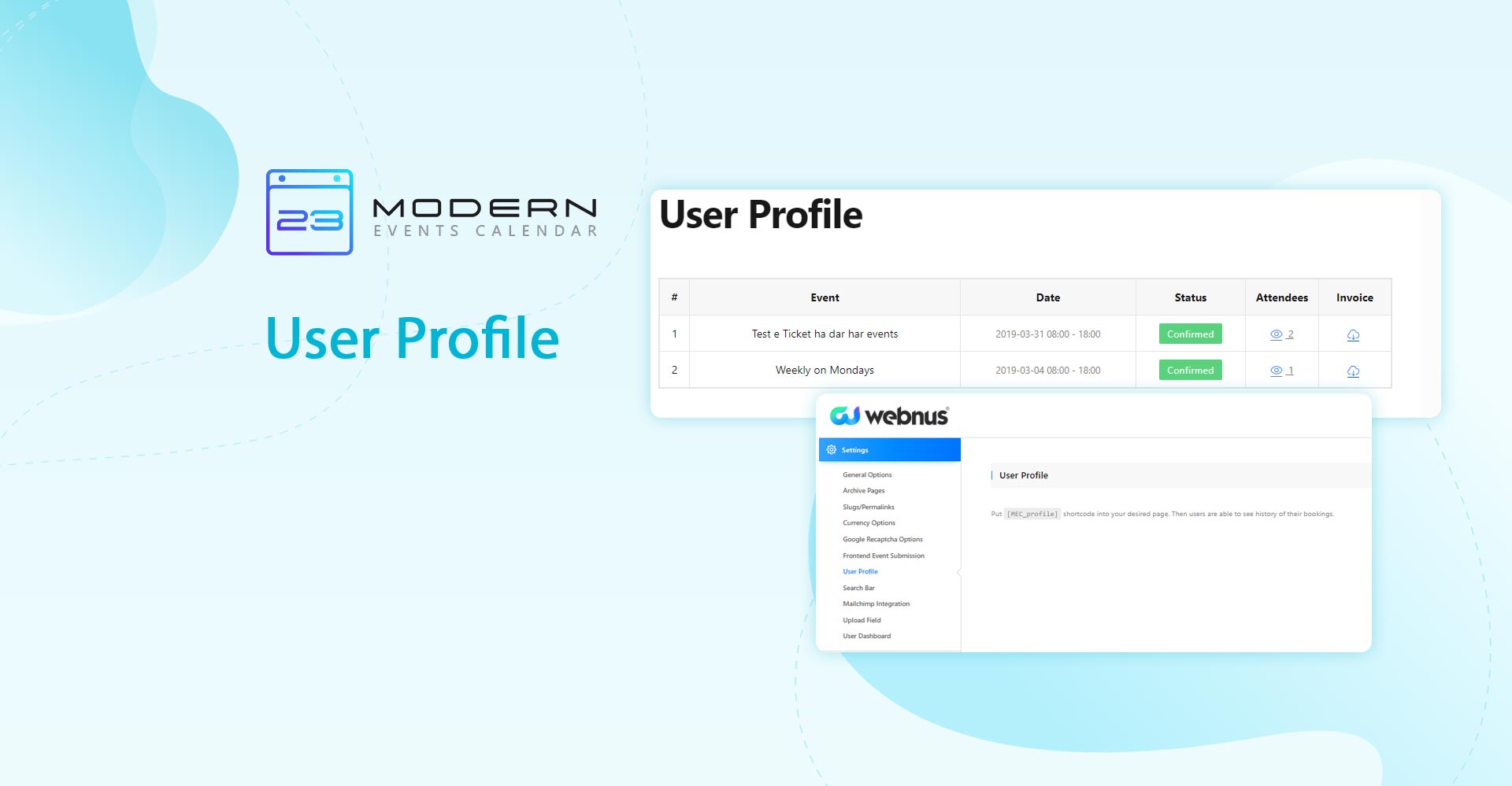 User Profile in MEC plugin