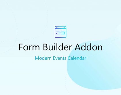Modern Event Calendar form Builder Addon