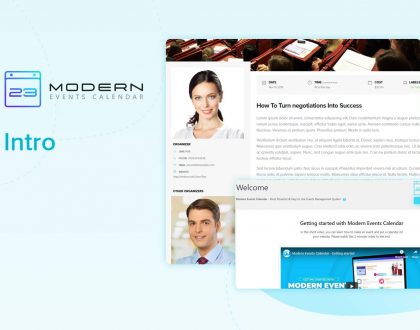 Modern Events Calendar Intro Page