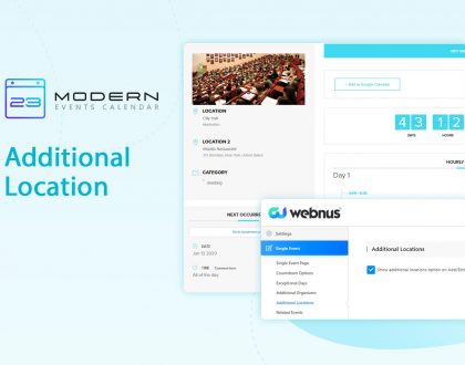 Additional Locations And Organizers in MEC plugin