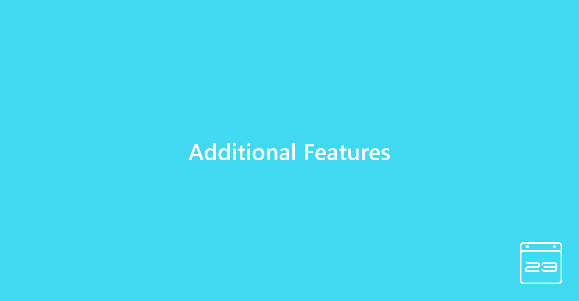 additional features - WordPress Event Calendar