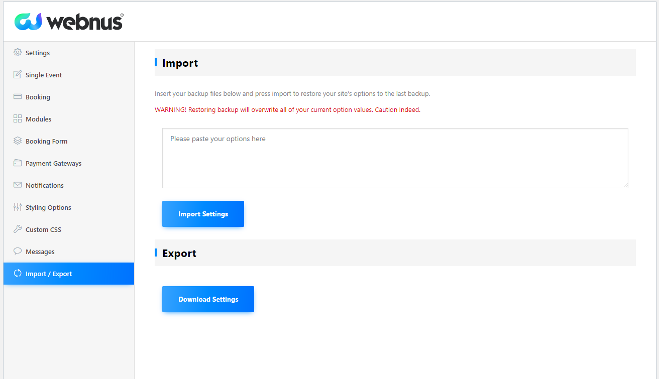 Import - WordPress Event Calendar