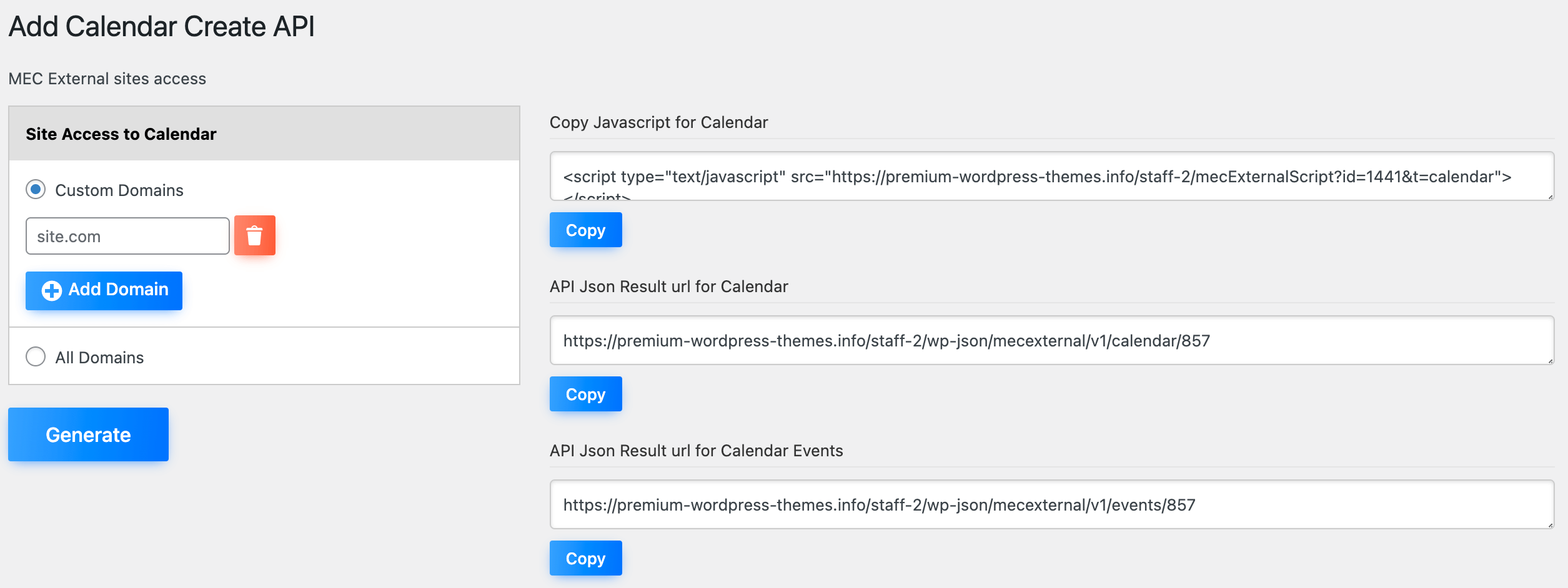 mec event api 001 - Event API Addon Event API