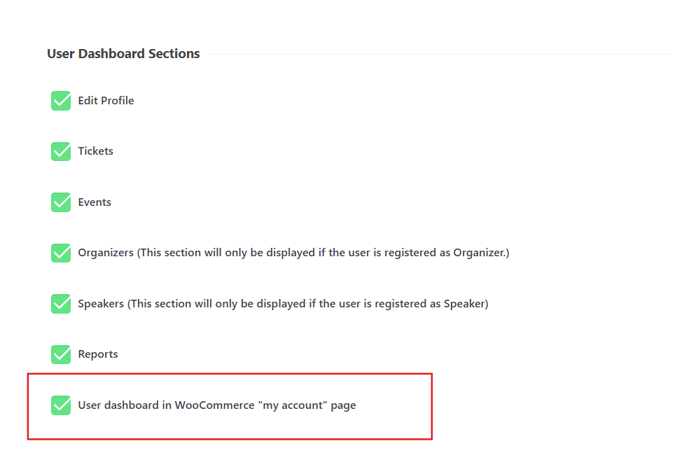 User Dashboard Addon