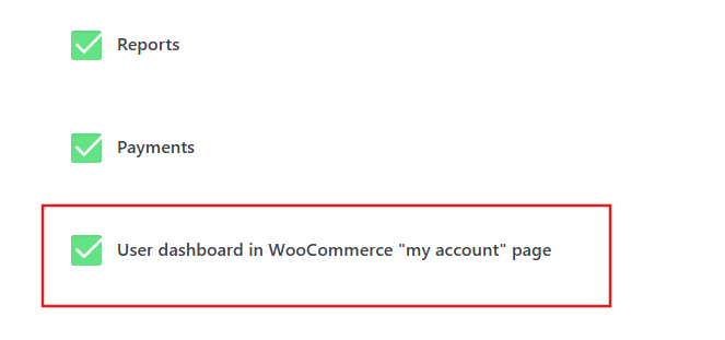 User Dashboard Addon