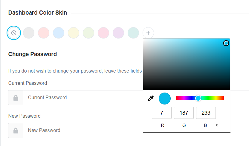 User Dashboard Addon