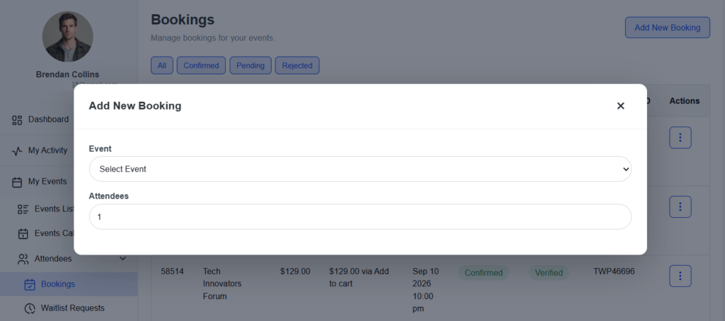 User Dashboard Addon