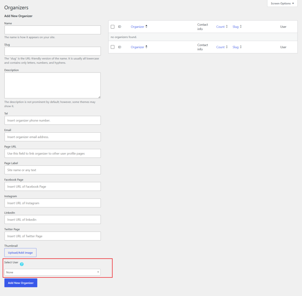 User Dashboard Addon