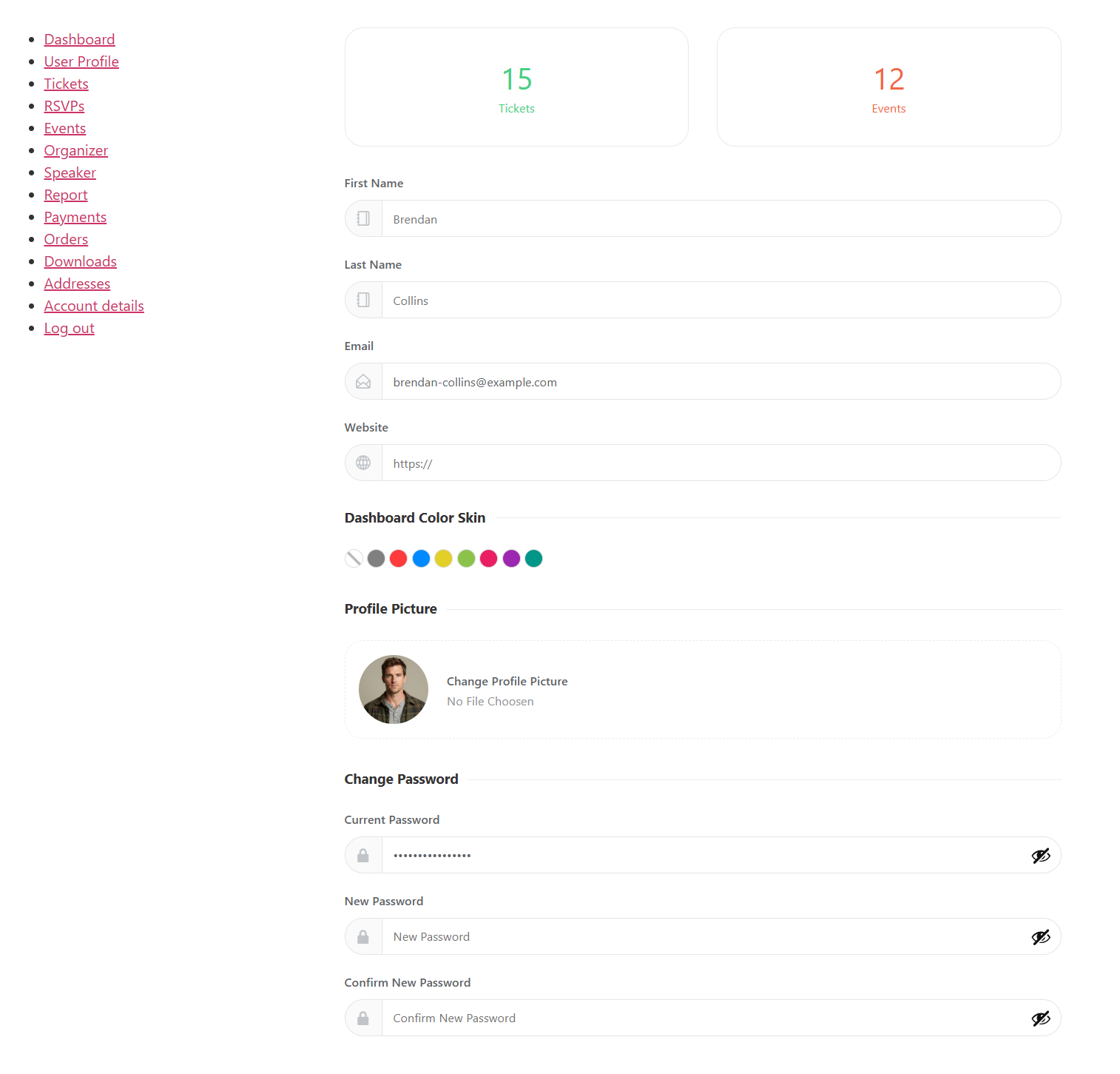 User Dashboard Addon