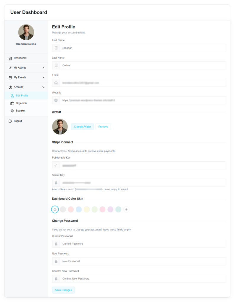 User Dashboard Addon