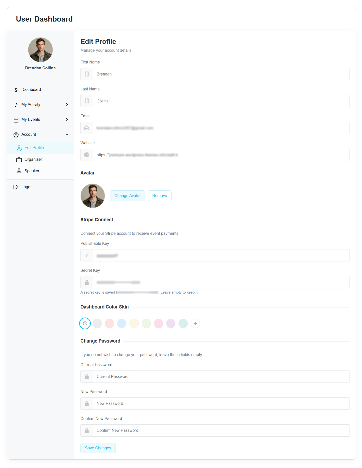 User Dashboard Addon