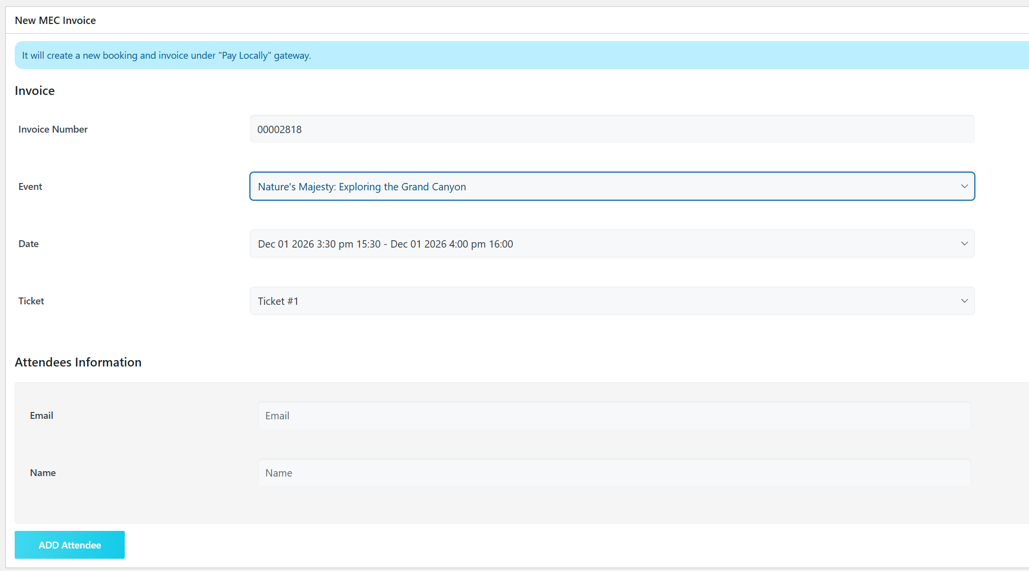 Ticket and Invoice Addon